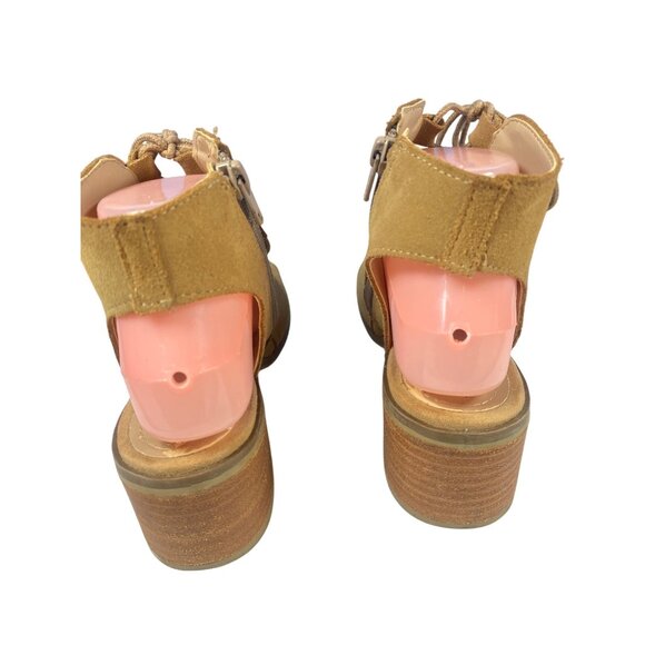 Steve Madden Adelene Women's 8M Brown Suede Leather Side Zip Biker Ankle Bootie - Picture 4 of 10